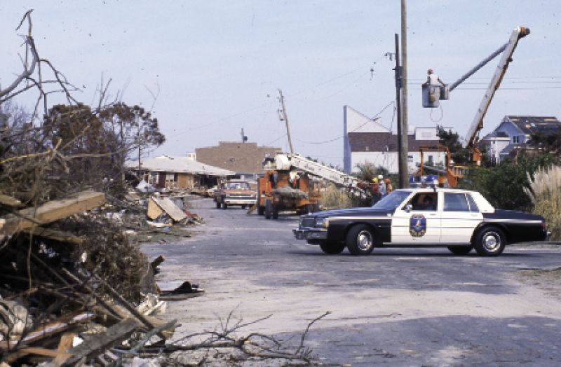 SCE&amp;G reported that more than 75 percent of their systems were destroyed. Electrical crews—some 2,500 workers—from across the South arrived to help, working 16 hour days, seven days a week to restore power.