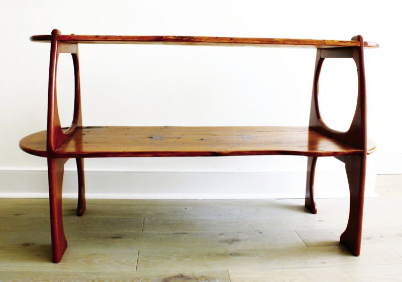 Baywood, Santo Domingo mahogany, and cherry  bookshelf, 2011, 36&quot; x 26&quot; x 40&quot;