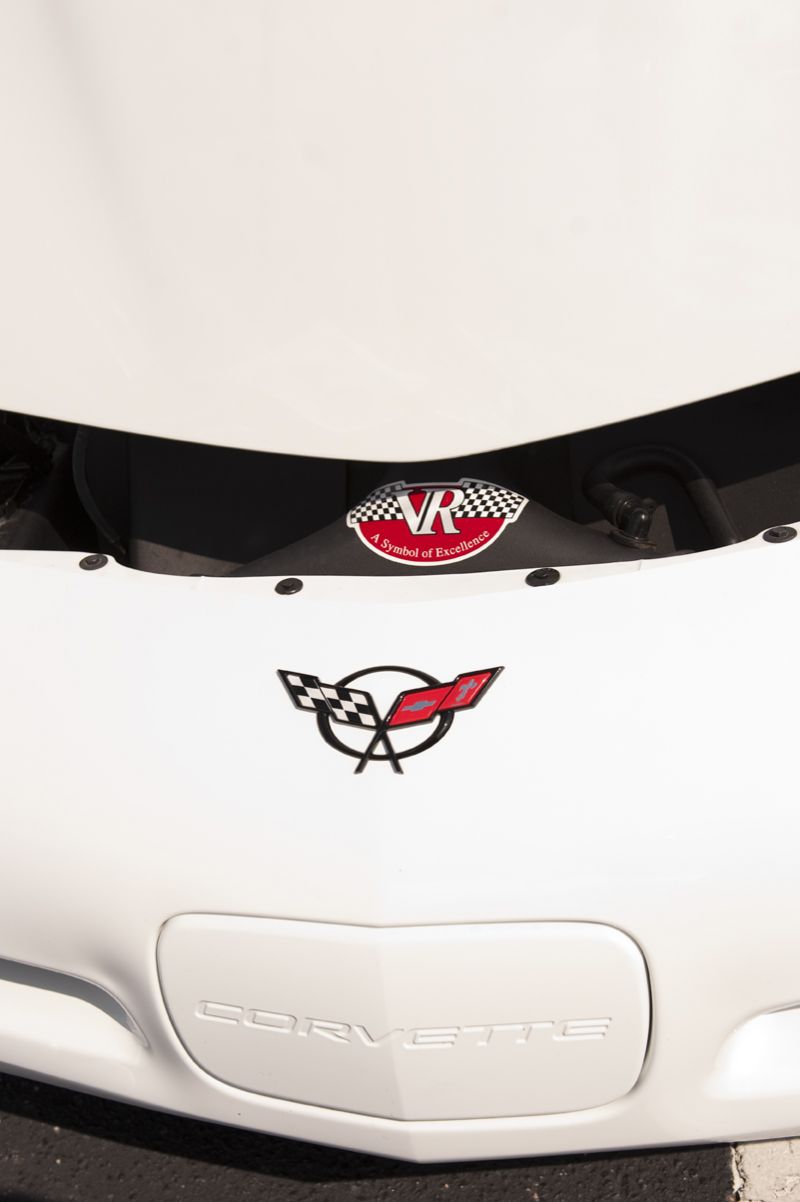 A white Corvette was a crowd-pleaser.