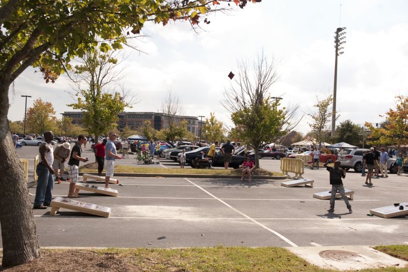 Partygoers had their choice of food trucks.