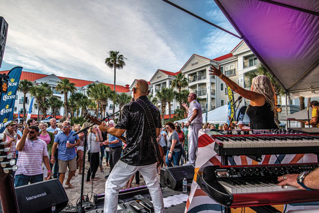 Party at the Point:  Every Friday evening during the summer, Charleston Harbor Resort &amp; Marina hosts bands as the sun sets over the water.  