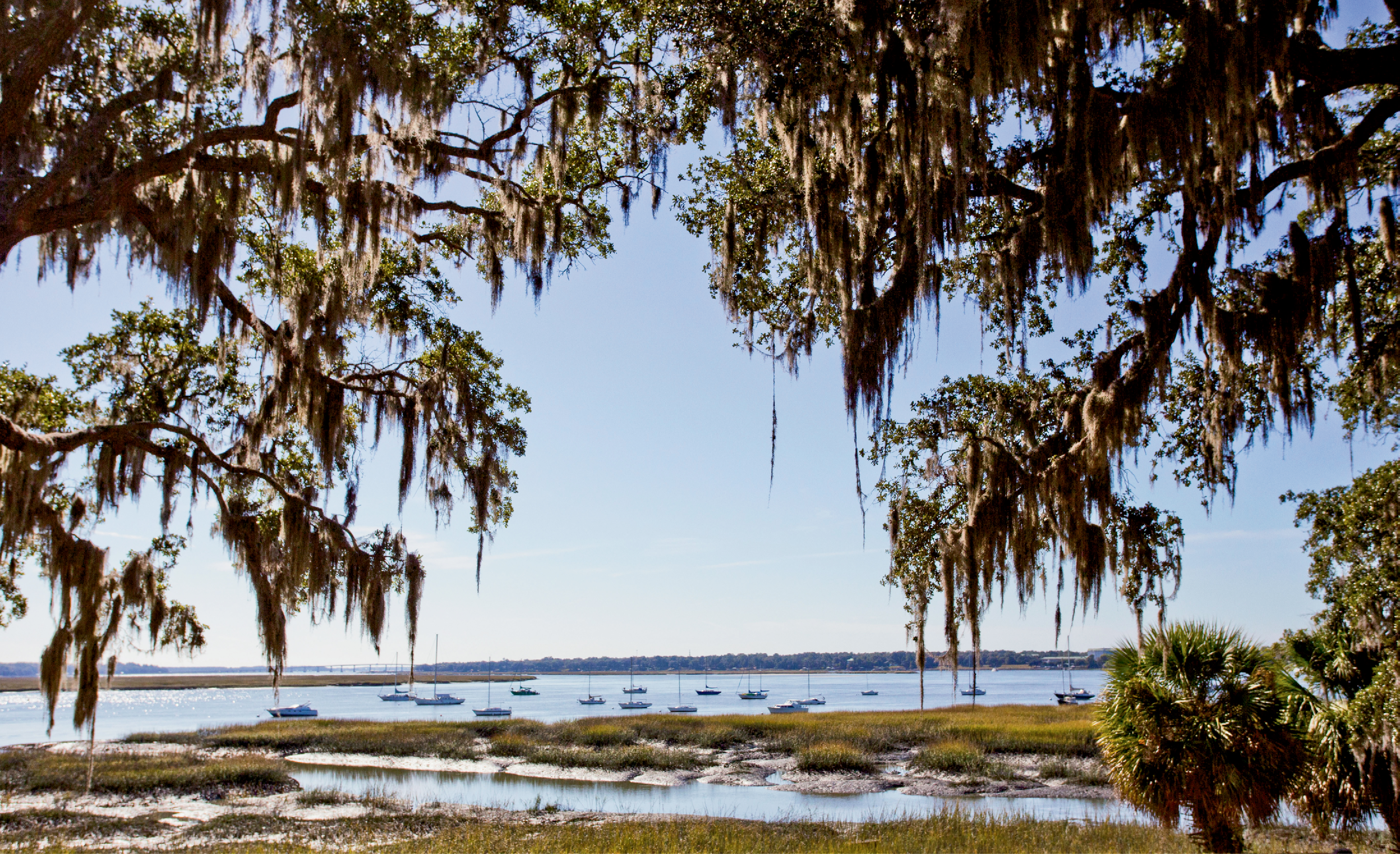 A Natural Harbor: The tidal Beaufort River as seen from Bay Street, looking toward Port Royal and Parris Island