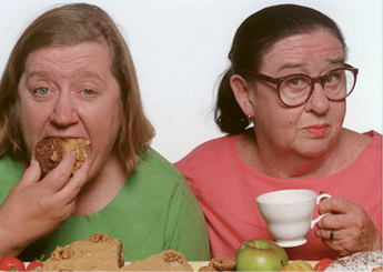 Screen Time:  “When I’m feeling under the weather, I’ll binge-watch the British cooking show Two Fat Ladies.”