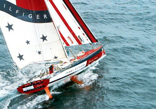 In December 2002, Brad Van Liew departs Cape Town, South Africa, and heads into the Southern Ocean on the third leg of his winning Around Alone voyage aboard Tommy Hilfiger Freedom America.