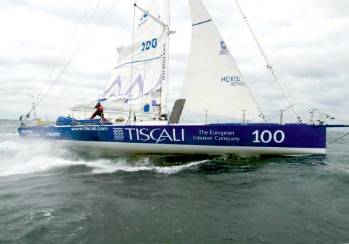 The late Simone Bianchetti sailed Le Pengouin in the 2002-03 race under the sponsor name Tiscali. Photographs by Billy Black.