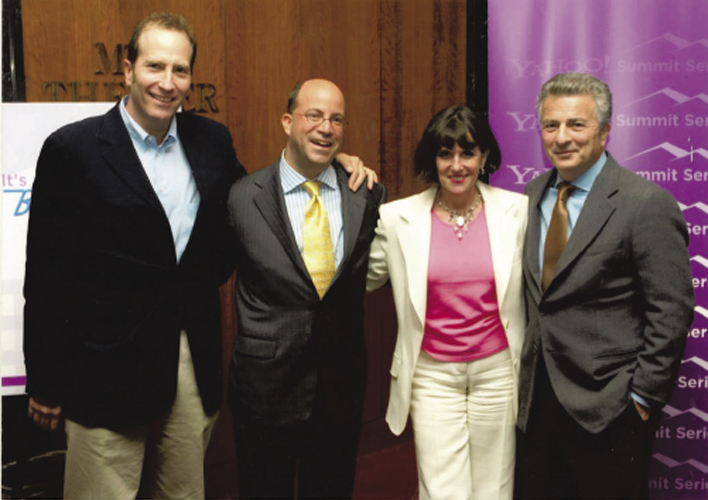 With Whalerock Industries CEO Lloyd Braun, CNN Worldwide CEO Jeff Zucker, and former General Motors vice president of corporate marketing and advertising Phil Guarascio at the Yahoo Summit Series in 2006