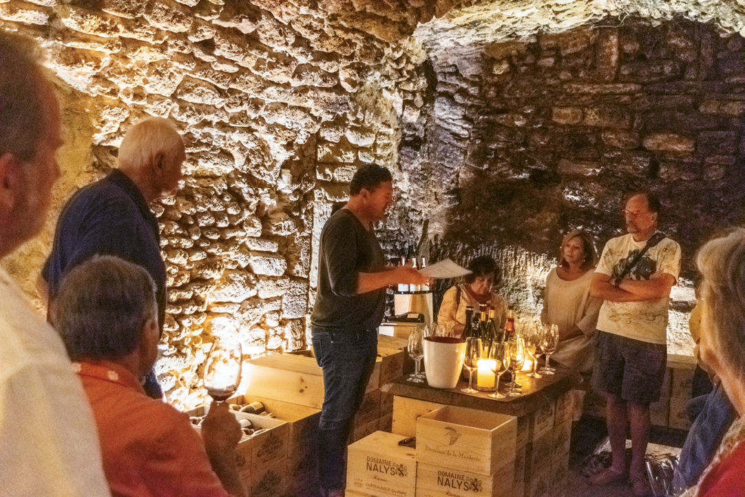 Wine tasting in Cave St. Charles, Châteauneuf-du-Pape